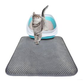 Cat Litter Pad Honeycomb Cat Pad Waterproof Urine Proof Pad Pet Supplies (Option: Gray-L)